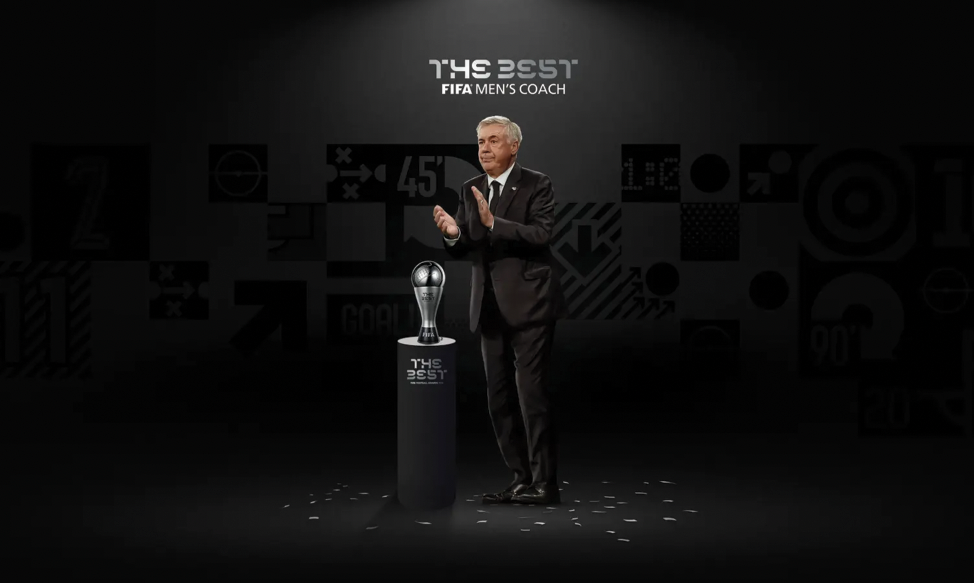 Carlo Ancelotti reçoit le trophée The Best – Entraîneur de la FIFA pour le football masculin 2024